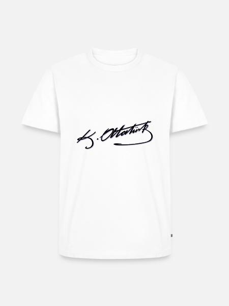 Mustafa Kemal Ataturk imza - Men's Premium Organic T-Shirt - white