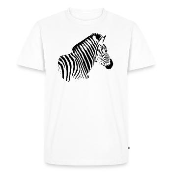 Zebra subject black - Men's Premium Organic T-Shirt - white - Front - Nico (187cm)