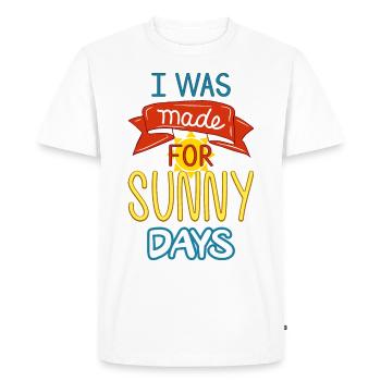 J’étais fait pour les beaux jours I - T-shirt Premium bio Homme - blanc - Devant - Nico (187cm)