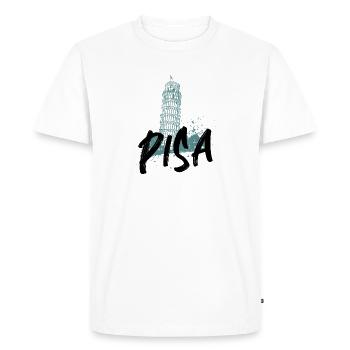 Pise Italie ville natale, tourisme tour de Pise - T-shirt Premium bio Homme - blanc - Devant - Nico (187cm)