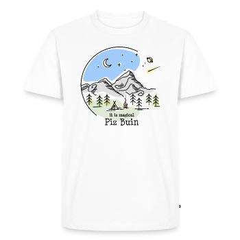 Piz Buin Bernina Randonnée Alpinisme Souvenir - T-shirt Premium bio Homme - blanc - Devant - Nico (187cm)