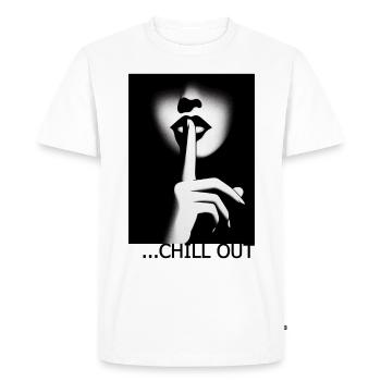 Chill Out - Men's Premium Organic T-Shirt - white - Front - Nico (187cm)