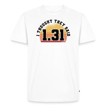 Coureurs de marathon courant semi-marathon disant - T-shirt Premium bio Homme - blanc - Devant - Nico (187cm)