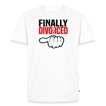 Divorce Séparation Mariage Ex Partie au divorce - T-shirt Premium bio Homme - blanc - Devant - Nico (187cm)