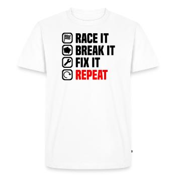 Muscel Car V8 Turbocharger Tuning Racing Car - Men's Premium Organic T-Shirt - white - Front - Nico (187cm)