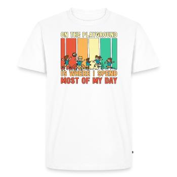 Primary School Teacher Kindergarten Educator - Men's Premium Organic T-Shirt - white - Front - Nico (187cm)