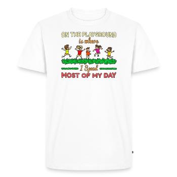 Primary School Teacher Kindergarten Educator - Men's Premium Organic T-Shirt - white - Front - Nico (187cm)