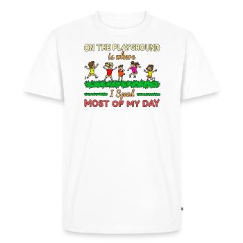 Primary School Teacher Kindergarten Educator - Men's Premium Organic T-Shirt - white - Front - Nico (187cm)