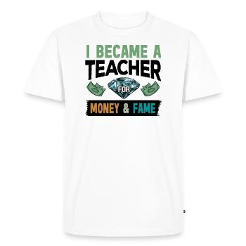 Primary School Teacher Kindergarten Educator - Men's Premium Organic T-Shirt - white - Front - Nico (187cm)