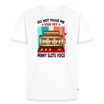 Casino Gambling Slot Machine à sous Jeu de cartes - T-shirt Premium bio Homme - blanc - Devant - Nico (187cm)