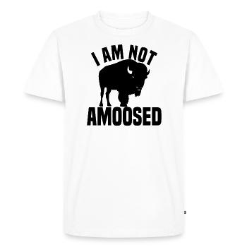 Buffle Bison Buffle Amérindien - T-shirt Premium bio Homme - blanc - Devant - Nico (187cm)