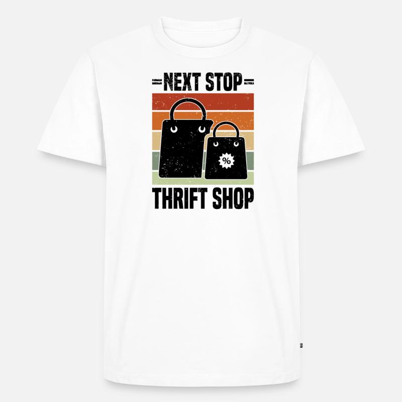 Secondhandladen Secondhand Öko Hipster Gebraucht - Männer Premium Bio T-Shirt - Weiß