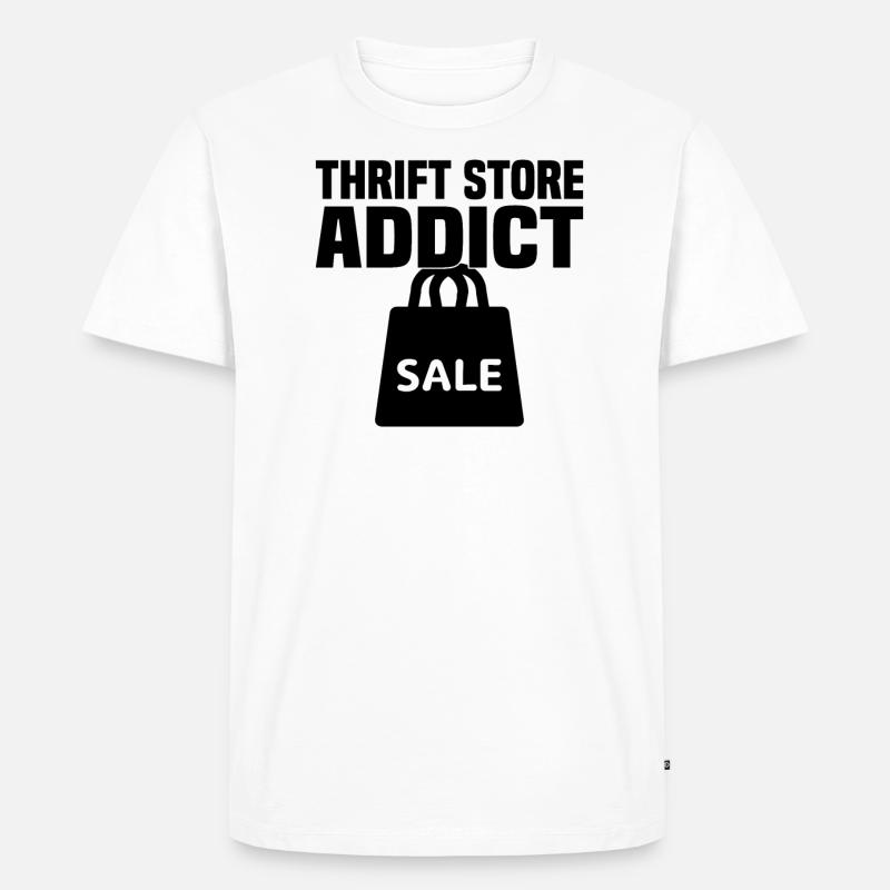Secondhandladen Secondhand Öko Hipster Gebraucht - Männer Premium Bio T-Shirt - Weiß