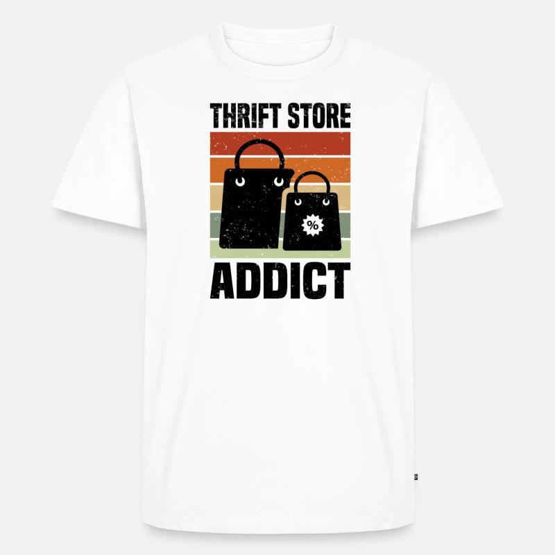 Secondhandladen Secondhand Öko Hipster Gebraucht - Männer Premium Bio T-Shirt - Weiß