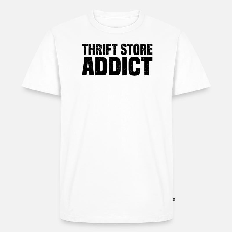 Secondhandladen Secondhand Öko Hipster Gebraucht - Männer Premium Bio T-Shirt - Weiß