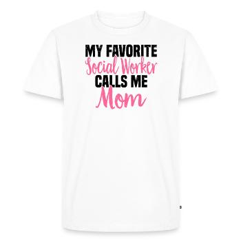 Social Work Social Work Social Work Mom - Men's Premium Organic T-Shirt - white - Front - Nico (187cm)