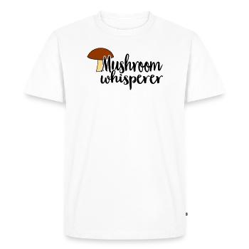 Cueilleur de champignons Chasseurs de champignons Amateurs de champignons Champignons Ferme de champignons - T-shirt Premium bio Homme - blanc - Devant - Nico (187cm)