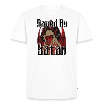 Satan Beelzebub Devil Gothic Pentagram Mystical - Men's Premium Organic T-Shirt - white - Front - Nico (187cm)
