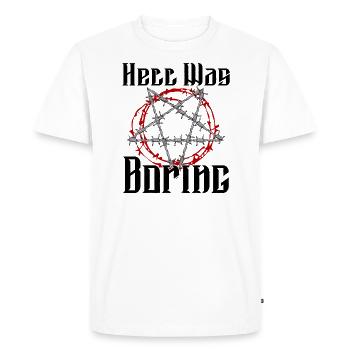 Satan Beelzebub Devil Gothic Pentagram Mystical - Men's Premium Organic T-Shirt - white - Front - Nico (187cm)