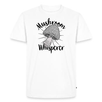 Cueilleur de champignons Chasseurs de champignons Amateurs de champignons Champignons Ferme de champignons - T-shirt Premium bio Homme - blanc - Devant - Nico (187cm)