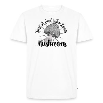 Cueilleur de champignons Chasseurs de champignons Amateurs de champignons Champignons Ferme de champignons - T-shirt Premium bio Homme - blanc - Devant - Nico (187cm)