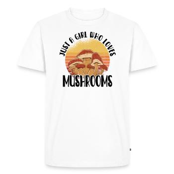 Cueilleur de champignons Chasseurs de champignons Amateurs de champignons Champignons Ferme de champignons - T-shirt Premium bio Homme - blanc - Devant - Nico (187cm)