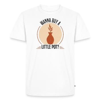 Poterie Argile Cours de poterie Poterie Poterie - T-shirt Premium bio Homme - blanc - Devant - Nico (187cm)