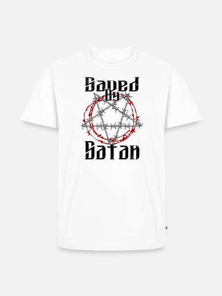 Satan Beelzebub Djævelen Gotisk pentagram Mystisk - Herre Premium økologisk T-shirt - hvid