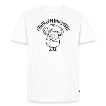 Cueilleur de champignons chasseur de champignons amateur de champignons champignons ferme - T-shirt Premium bio Homme - blanc - Devant - Nico (187cm)