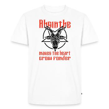 Satan Beelzebub Devil Gothic Pentagram Mystical - Men's Premium Organic T-Shirt - white - Front - Nico (187cm)