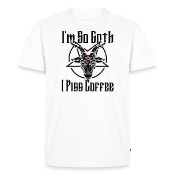 Satan Beelzebub Devil Gothic Pentagram Mystical - Men's Premium Organic T-Shirt - white - Front - Nico (187cm)