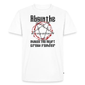 Satan Belzébuth Diable Gothique Pentagramme Mystique - T-shirt Premium bio Homme - blanc - Devant - Nico (187cm)