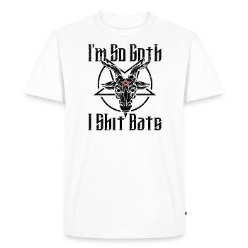 Satan Beelzebub Devil Gothic Pentagram Mystical - Men's Premium Organic T-Shirt - white - Front - Nico (187cm)