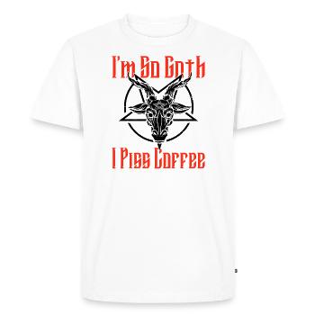 Satan Beelzebub Devil Gothic Pentagram Mystical - Men's Premium Organic T-Shirt - white - Front - Nico (187cm)