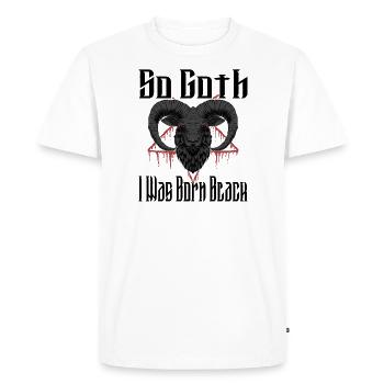 Satan Beelzebub Devil Gothic Pentagram Mystical - Men's Premium Organic T-Shirt - white - Front - Nico (187cm)