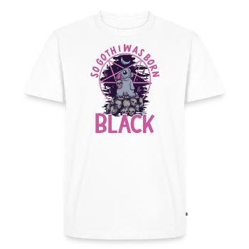 Satan Belzébuth Diable Gothique Pentagramme Mystique - T-shirt Premium bio Homme - blanc - Devant - Nico (187cm)
