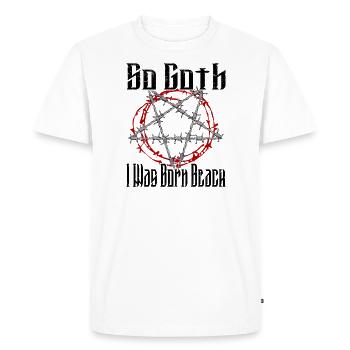 Satan Belzébuth Diable Gothique Pentagramme Mystique - T-shirt Premium bio Homme - blanc - Devant - Nico (187cm)