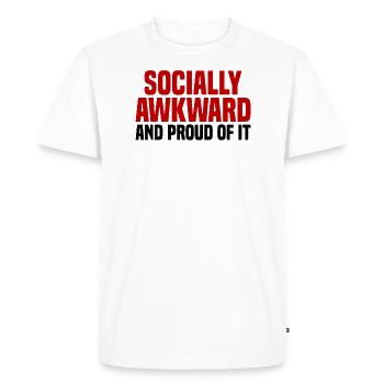 Misanthrope Antisocial Introvert - Men's Premium Organic T-Shirt - white - Front - Nico (187cm)