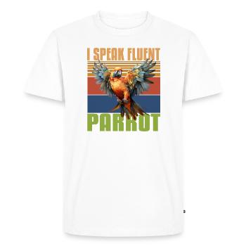 Perruche Perruche Oiseau Perruche Propriétaire - T-shirt Premium bio Homme - blanc - Devant - Nico (187cm)
