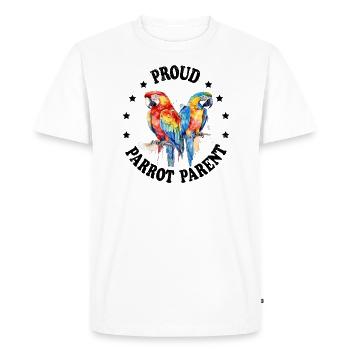 Perruche Perruche Oiseau Perruche Propriétaire - T-shirt Premium bio Homme - blanc - Devant - Nico (187cm)