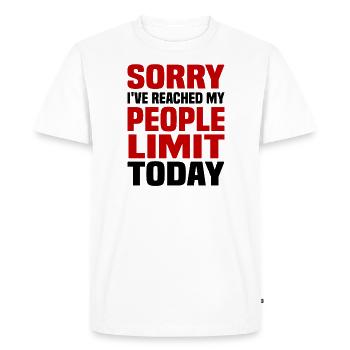Misanthrope Antisocial Introverti - T-shirt Premium bio Homme - blanc - Devant - Nico (187cm)