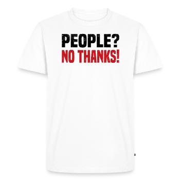 Misanthrope Antisocial Introverti - T-shirt Premium bio Homme - blanc - Devant - Nico (187cm)