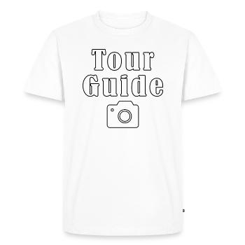 Tour Guide - Men's Premium Organic T-Shirt - white - Front - Nico (187cm)