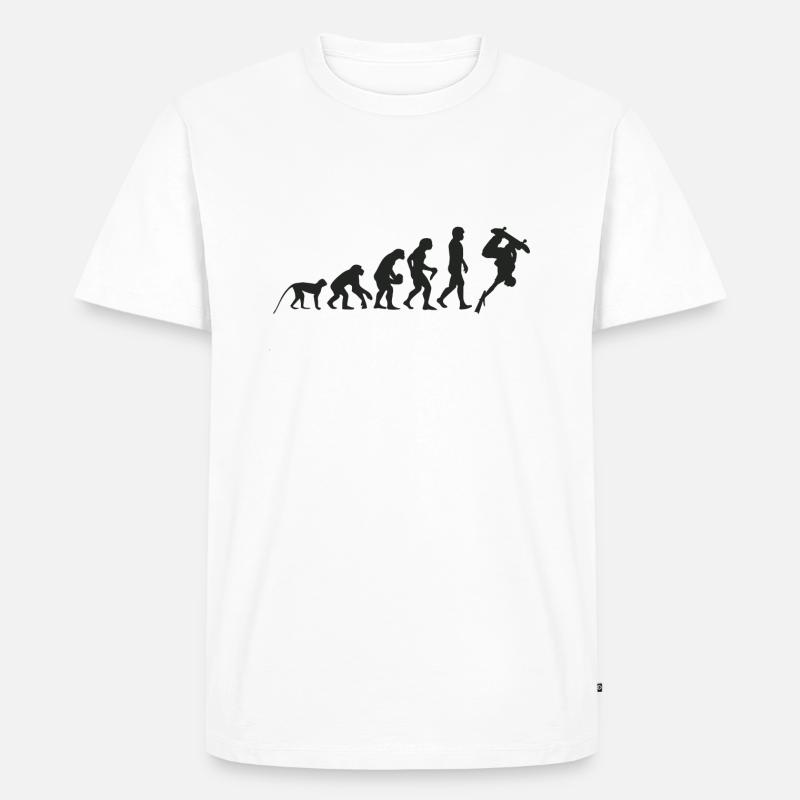 Evolution Skate - Männer Premium Bio T-Shirt - Weiß