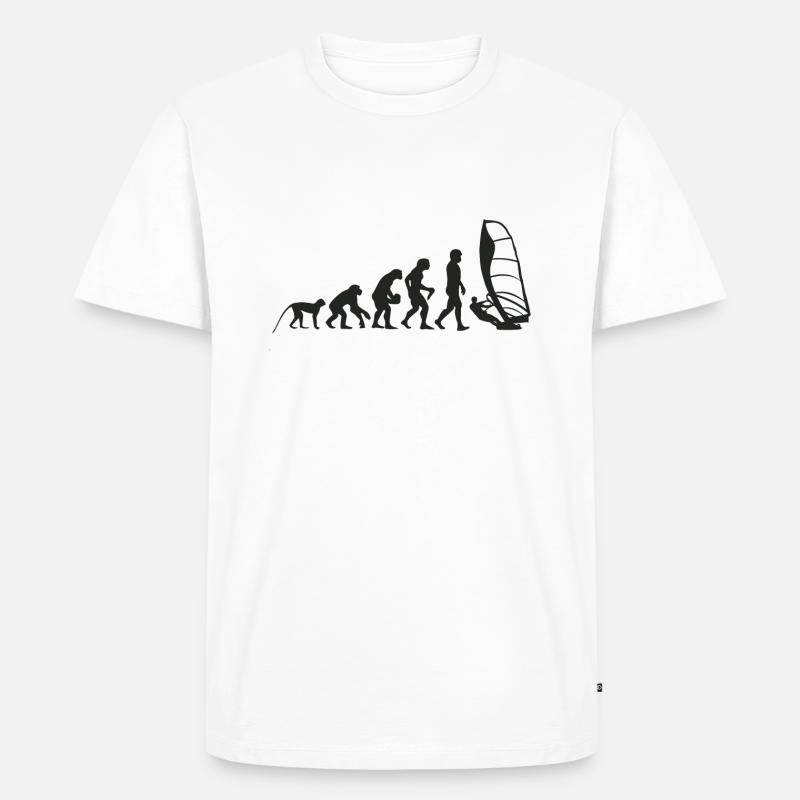 Evolution Windsurfing - Männer Premium Bio T-Shirt - Weiß