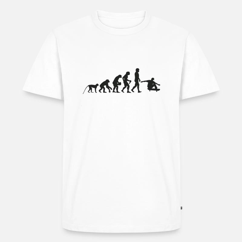Evolution Skate - Männer Premium Bio T-Shirt - Weiß