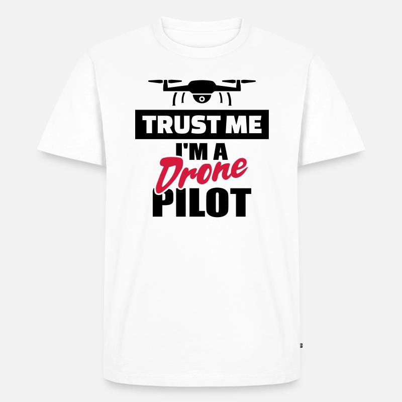 Drohne - Männer Premium Bio T-Shirt - Weiß