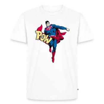 Sweat-shirt pour femmes Superman Comic-Style - T-shirt Premium bio Homme - blanc - Devant - Nico (187cm)