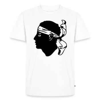 Corsica - Corse - T-shirt Premium bio Homme - blanc - Devant - Nico (187cm)
