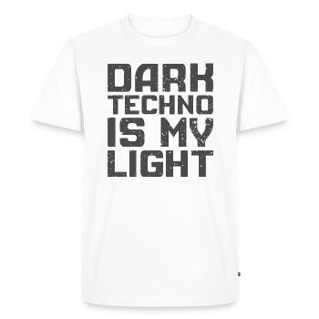 Dark Techno Is My Light Version 2 - Men's Premium Organic T-Shirt - white - Front - Nico (187cm)